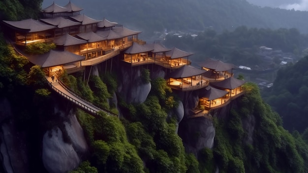 chinese architecture HD 8K wallpaper Stock Photographic Image