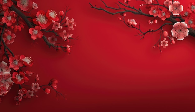 chinese background on red