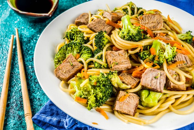 Chinese Beef Lo Mein Noedels