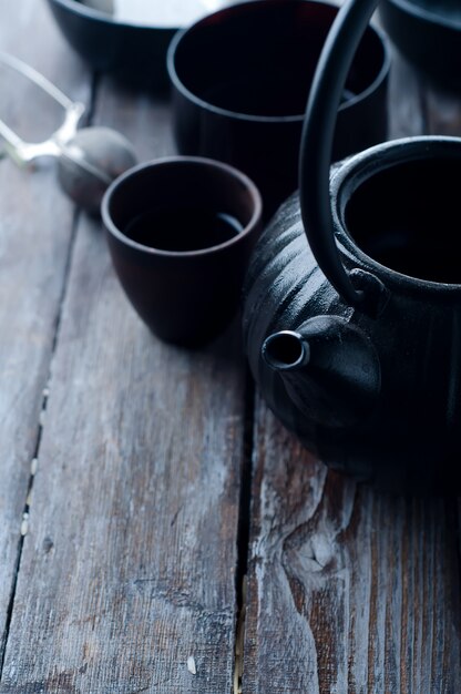 Chinese black teapot