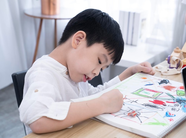 Chinese boy at school