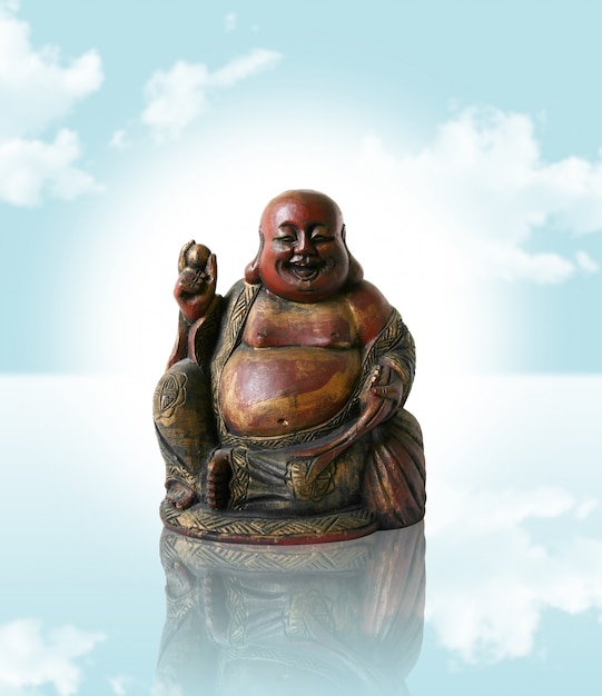 Photo chinese buddha on blue dream sky