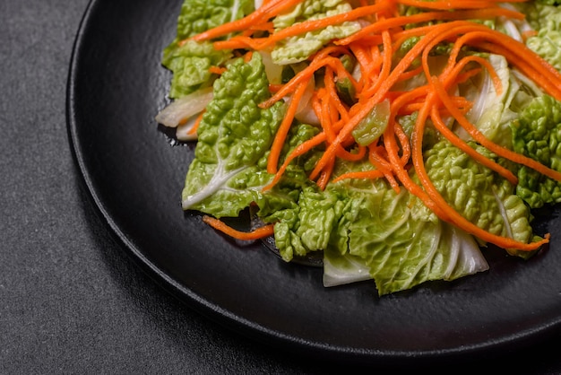 Chinese cabbage with carrots and apples delicious salad