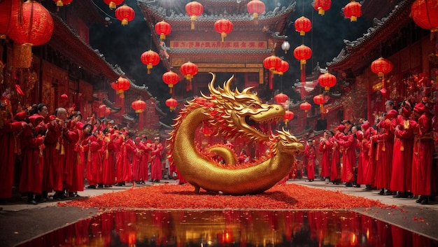 Chinese celebrate new year of the dragon