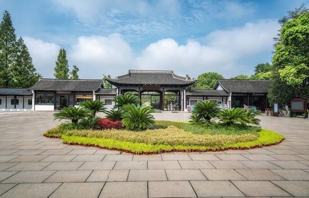 Chinese classical architecture garden courtyard