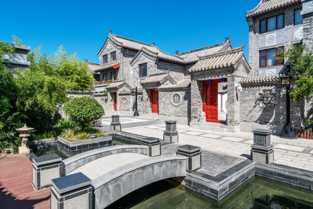 中国の古典的な中庭の建築