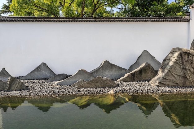 中国の古典的な庭の建築風景