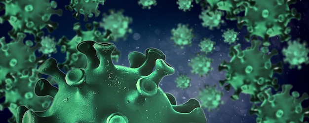 현미경으로 본 중국 코로나바이러스 COVID-19. 추상적 인 배경, 검역 전염병 감염의 개념
