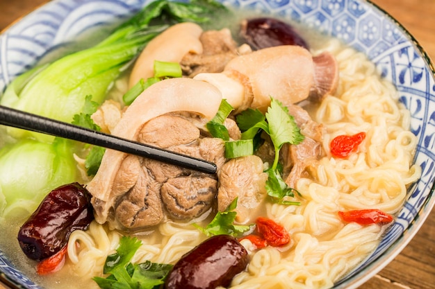 Chinese cuisine A bowl of mutton noodles