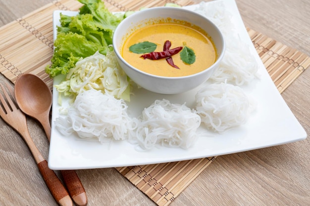 Chinese dessert soup on a white plate on food and drink background