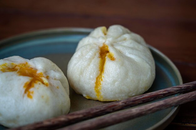 Chinese dim sum on a plate in a restaurant in Vietnam