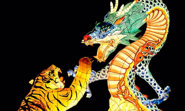 Foto sfondo di drago cinese con lombo di buona qualità.