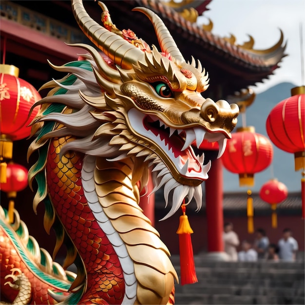 Chinese Dragon in China New Year Festival