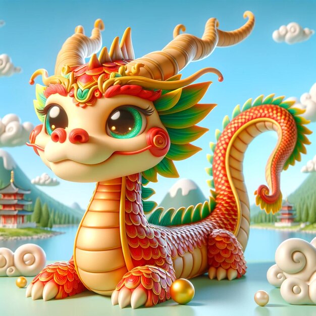 Chinese dragon Cute childrens character Mythical creature