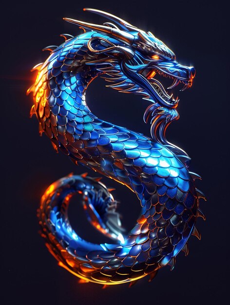 Chinese dragon illustration naga