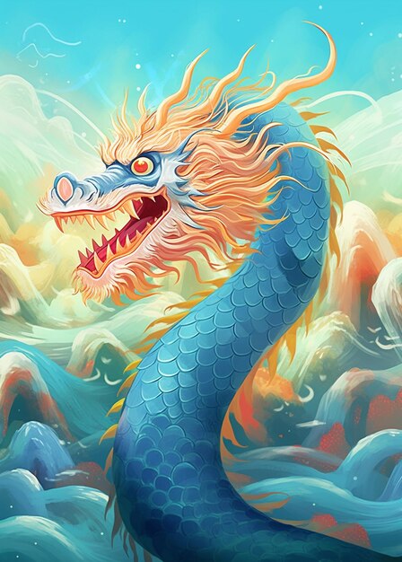 A chinese dragon illustration