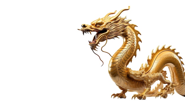 The Chinese dragon is made of gold and represents prosperity and good luck Chinese new year concept