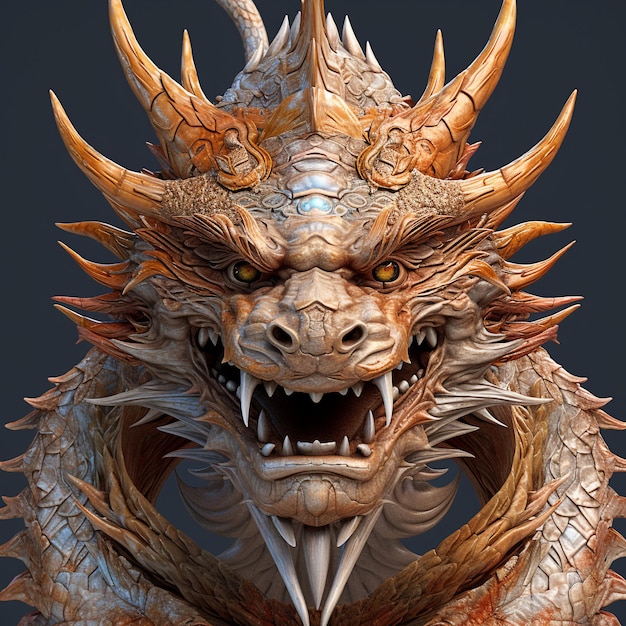 Chinese dragon statue