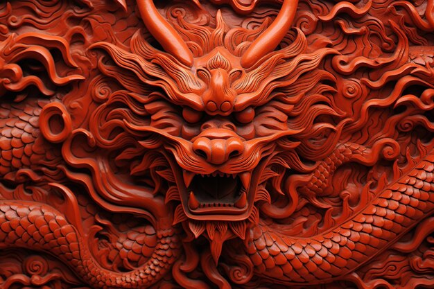 La Sculpture D'or D'un Dragon Chinois Est En état D'être Prêt à Attaquer.  Illustration Stock - Illustration du culture, construit: 282126821