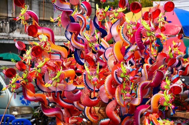 Photo chinese dragon toy