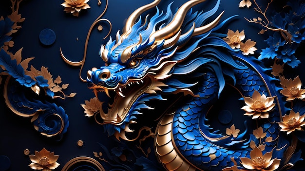 Premium Photo | Chinese dragon Wallpaper