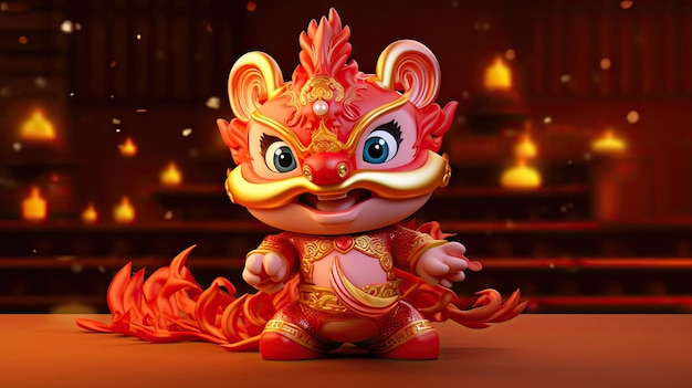 Chinese Dragon Year cartoon IP image