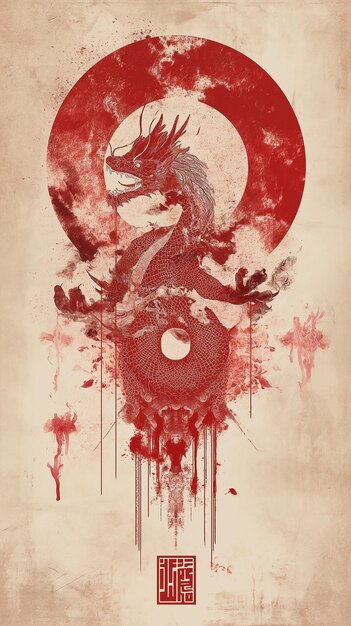 Photo chinese dragon zodiac symbol lunar new year concept asian traditional symbol of goodness and power