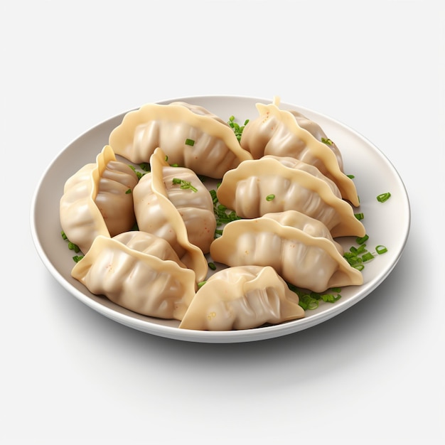 Chinese dumplings in plate