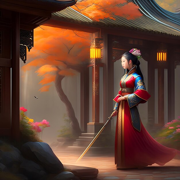 Chinese fantasy style scene art