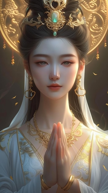 chinese female goddes illustration