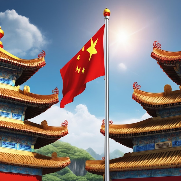 Foto bandiera cinese