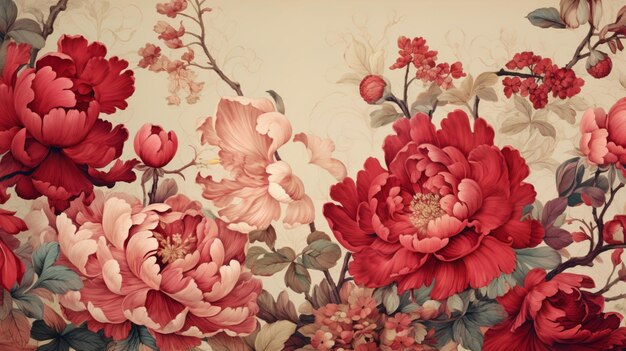 Chinese floral background