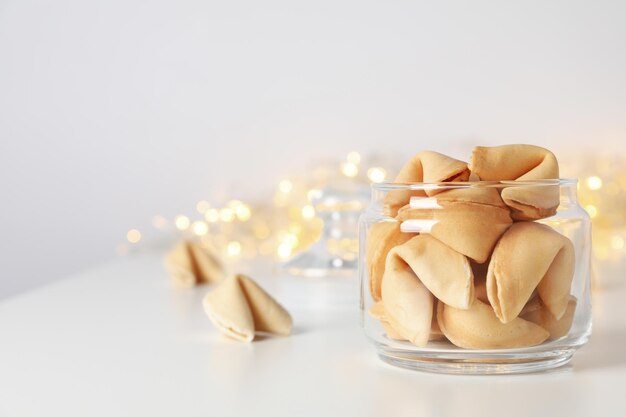 Chinese fortune cookies with prediction words space for text