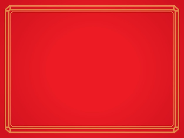 Foto chinese frame achtergrond rood en goud kleur vectorillustratie eps10