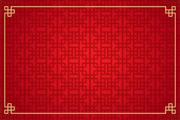 Photo chinese frame background red and gold color vector illustration eps10