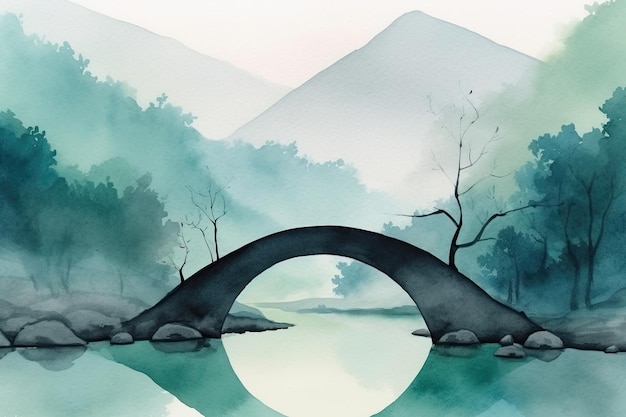 Chinese Garden landscape painting