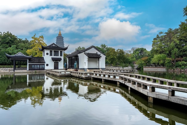 Photo chinese garden landscape street view