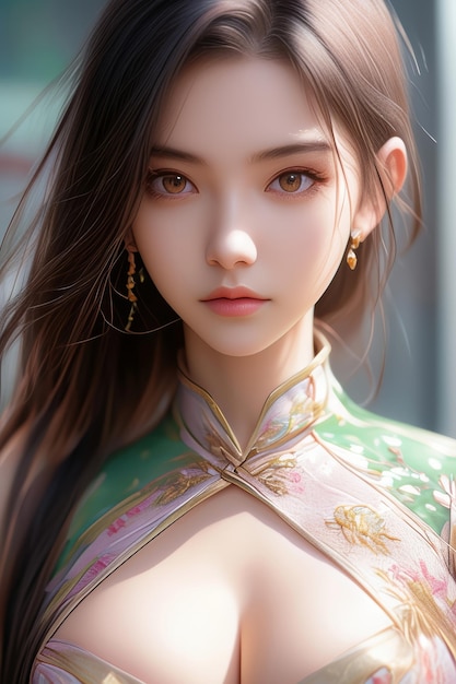 chinese girl illustration