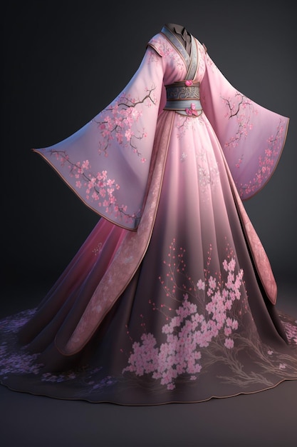 Photo chinese hanfu dress generative ai