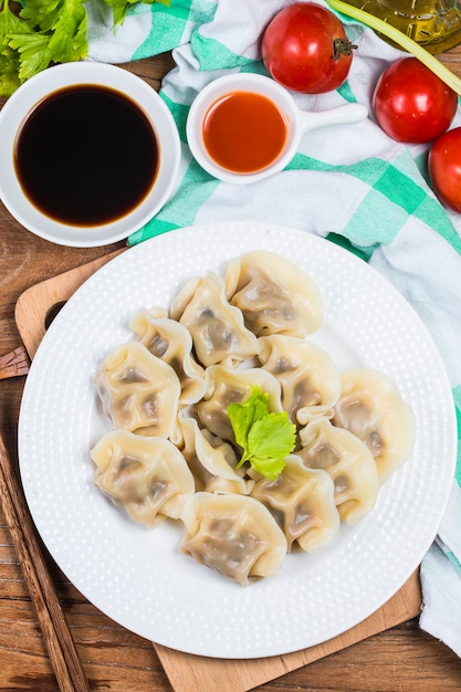 Chinese Jiaozi new year food