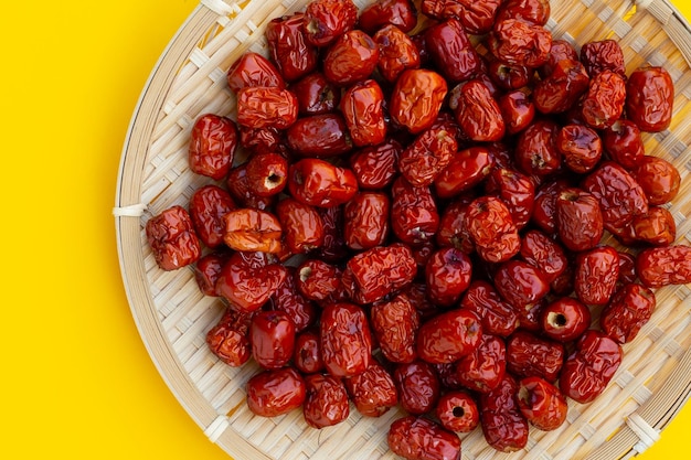 Chinese jujubes isolated on white background