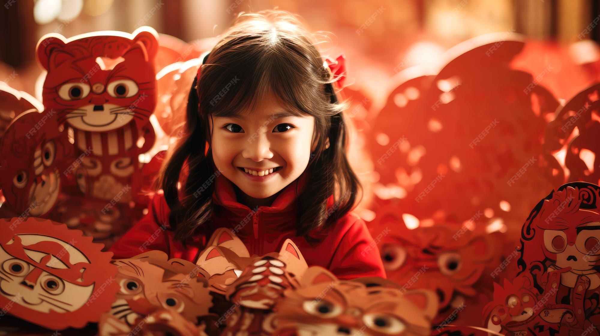 Premium Photo | Chinese kid with Chinese traditional clothing on