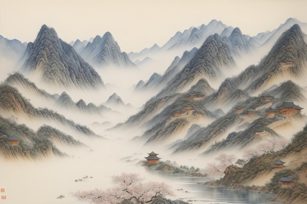 Chinese Landscape Art ink