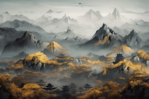 Chinese landscape Generate Ai