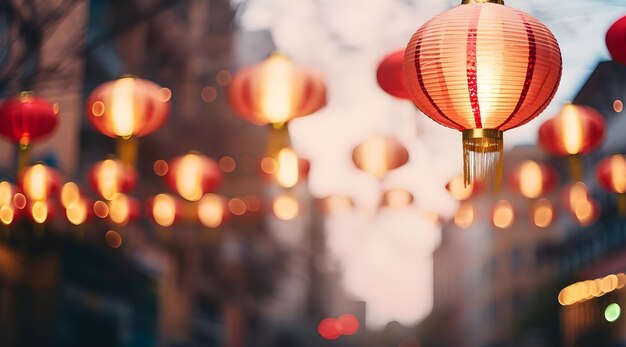 Chinese lanterns in the streets