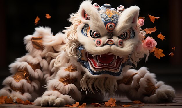 Photo chinese lion dance