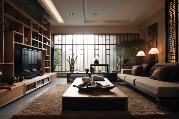 Chinese living room design decoration style