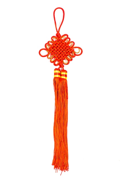 Chinese Lucky Knot Isolated on White.