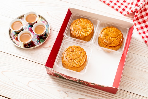 Chinese maancake voor chinees mid-autumn festival