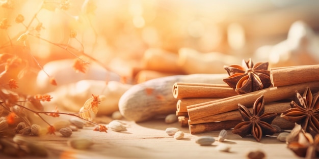 Chinese Medicine Herbs and Spices Closeup